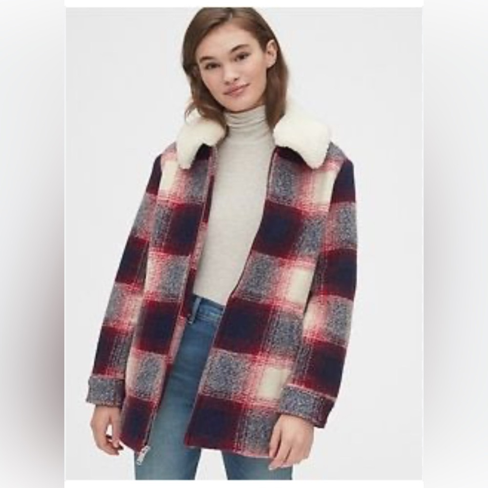GAP wool blend Plaid Jacket